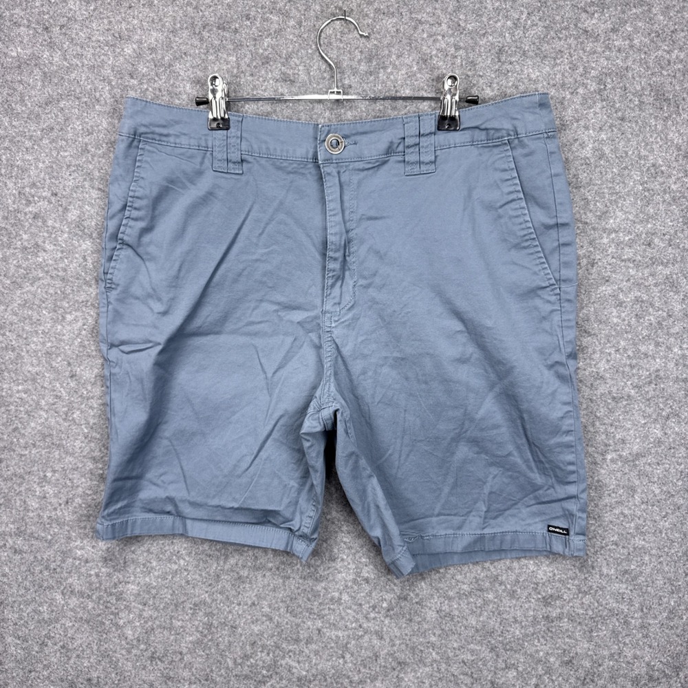 ONeill Mens‎ Standard Fit Chino Shorts Blue Gray Size 34 Cotton Stretch Casual